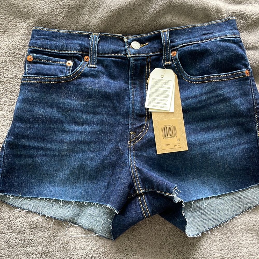 Levi High Rise Jean Shorts